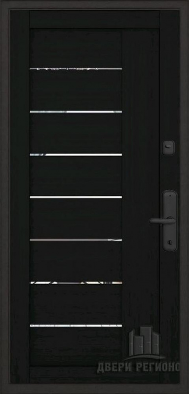 Входная дверь Regidoors ФЛАГМАН ДОМИНИОН LIGHT 2110 с зеркалом "Шоко велюр" - второе изображение